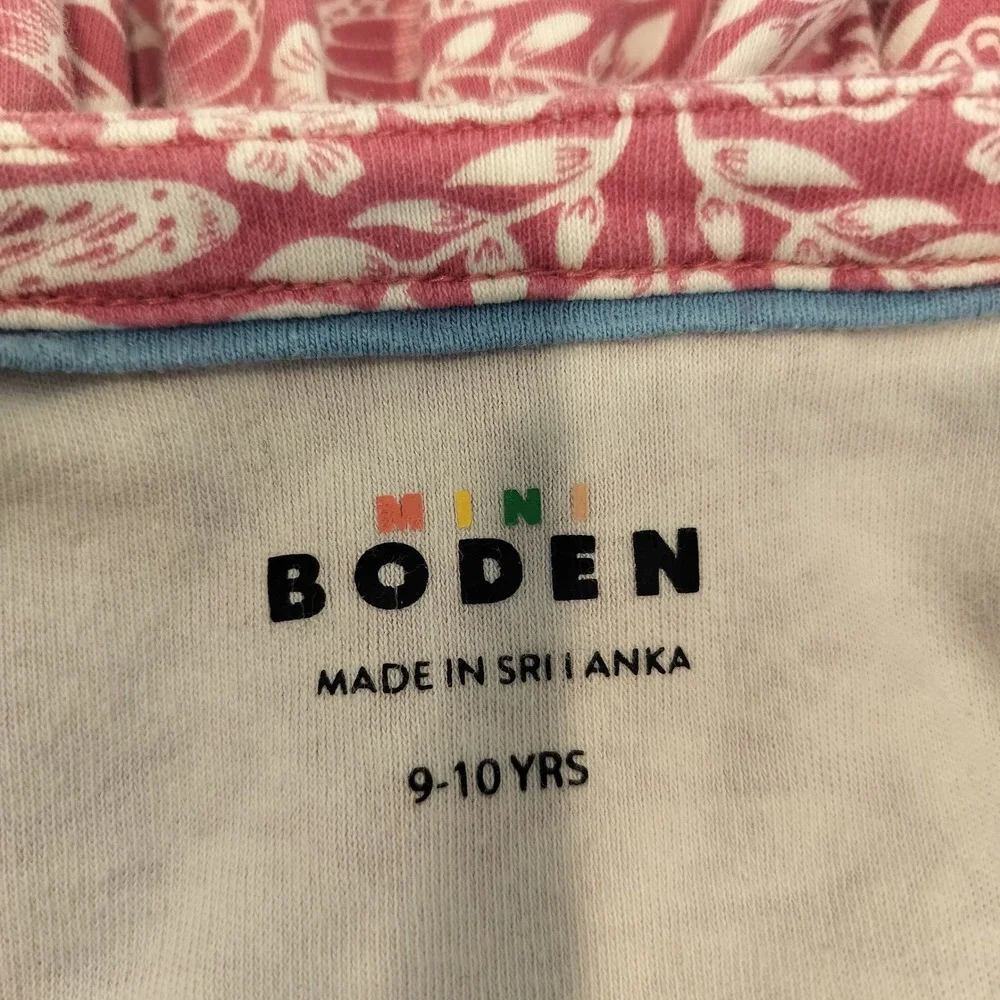 Mini Boden Butterfly Dress Kids 9-10Y Dragonfly Whimsical Pink Cotton